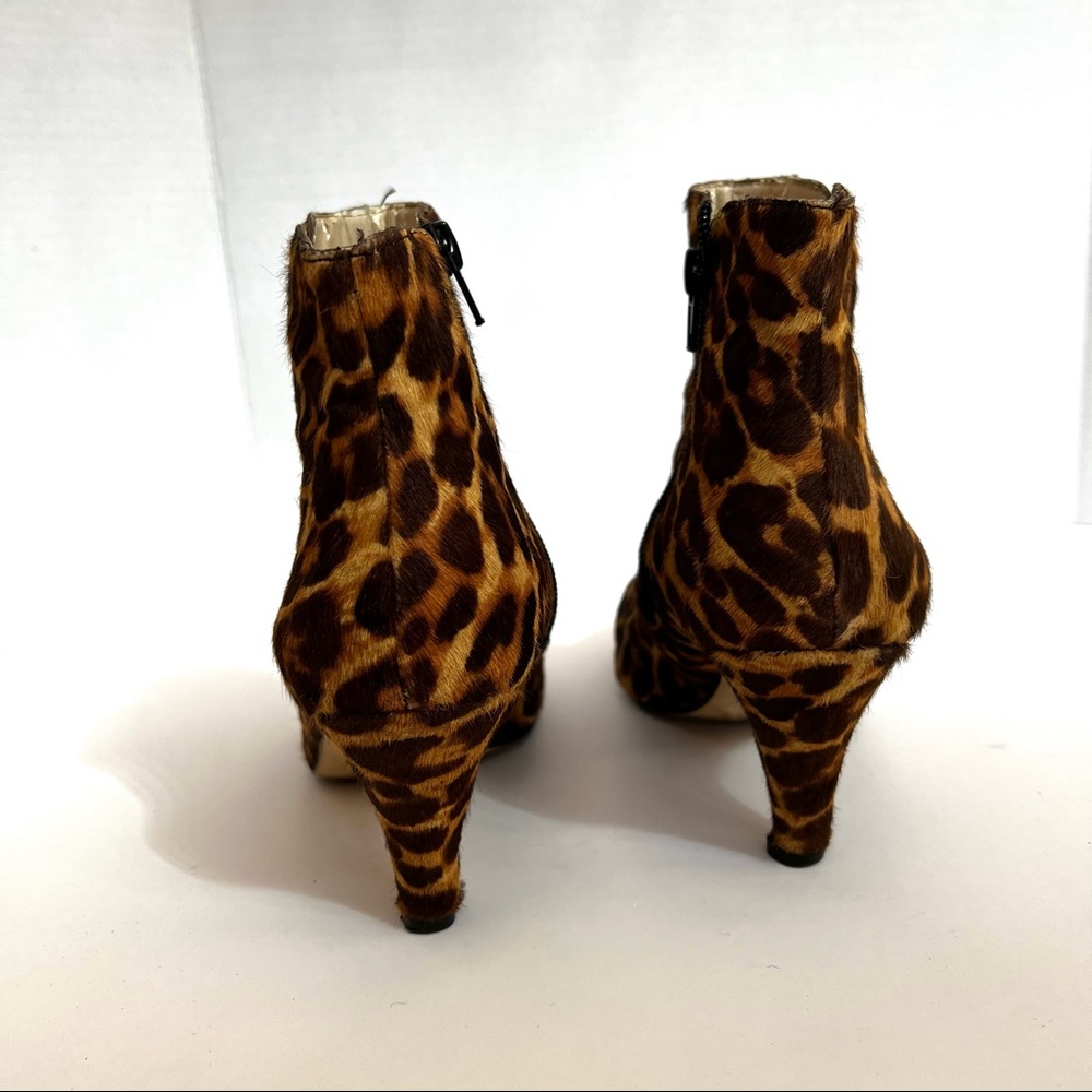 INC Leopard Print Pony Hair Bootie I-9 - Picture 6 of 12